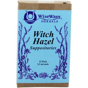 تحاميل WiseWays Herbals Witch Hazel، 12 قطعة