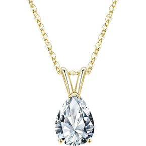 Birthstone Necklace for Women Girls - Sterling Silver Necklace Glittering Teardrop Birthstone Necklace for Women Teen Girls Jewelry Birthday Gifts for Women Wife Girlfriend