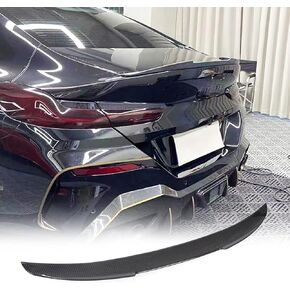 MCARCAR KIT Real Carbon Fiber Trunk Spoiler Fits for BMW 8 Series G16 4-Door 840i&840 xDrive Gran Coupe Sedan 2018-2021 Rear Boot Lid Highkick Tail Wing lip (A Style)