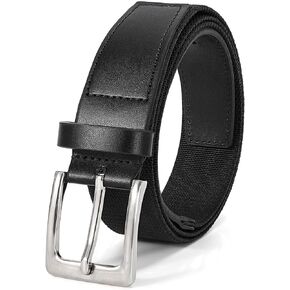Stretch Leather Belts for Men Casual Jeans Pants Men's Elastic Stretching Belt Mens Golf Belt Woven Birthday Gifts
