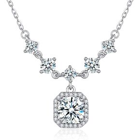 Pendant Cubic Zirconia Necklace for Women,Dainty Sterling Silver Jewelry Gifts for Women and Teenage Girls