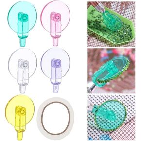 6Pcs Diamond Painting Pen Scroll Wheel with Adhesive Tape Set,360 Fast Point Drill Pen Head,Diamonds Picker Roller for DIY Craft Diamond Painting Tool Diamond Painting Kits and Accessories in Kuwait