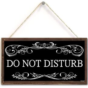 Do Not Disturb Sign Hanging Decor 10 X 5 inch, Decorative Wood Sign Home Decor (US-G033)