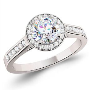Moissanite Engagement Rings 1 CT D Color VVS1 Clarity Round Cut for Women Eternity Promise Ring S925 Sterling Silver Wedding Bands 18K White Gold Plated Bridal Rings Diamond Jewelry 5-10