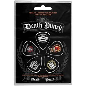Five Finger Death Punch Guitar Pick Plectrum Pack X 5 Band Logo Official