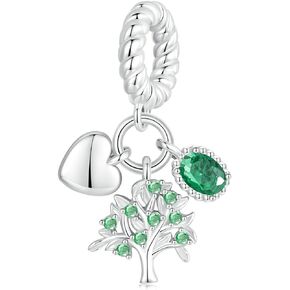 BETTY&SARAH 925 Sterling Silver Pendant Charms For Bracelets and Necklaces Jewelry Gift for Women Family Friends
