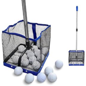 Golf Ball Picker, Large Capacity Golf Ball Retriever for Training, No Bending Required with Adjustable Height, Golf Ball Collector, Shag Bag for Golf Balls