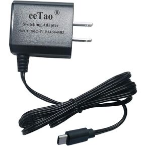 5V USBC AC/DC Adapter Charger Compatible with PETLIBRO PLAF003 PLAF004 PLAF005 PLAF203 PLAF103 PLAF108 Automatic Cat Food Dispenser Cat Dog Bird Pet Feeder Power Supply Cable Cord