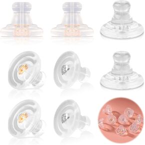 Earring Backs, 8pcs Silicone Clear Earring Backs for Heavy Studs Droopy Ears Soft Comfortable Earring Lifters Stoppers Locking Secure Earring Backings Replacements for Adults and Kids (Gold)