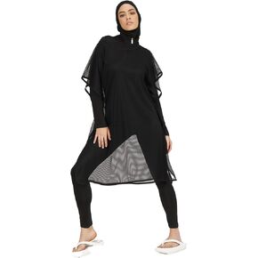 Burkini Swimsuit for Women, Modest Swimsuits, Diver Style, Easy Dry, 5 Pieces with Cover-Up Pareo – by Huma&Hazel
