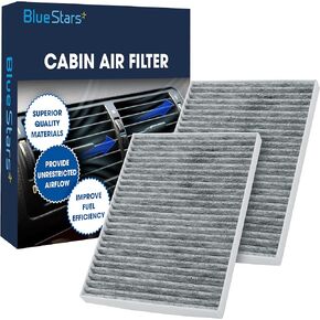 BlueStars 2-Pack CF11663 Premium Activated Carbon Cabin Air Filter - Replaces ACF011 XC26205C - Fits Buick Enclave 08-17 Chevy Traverse 09-17 GMC Acadia 07-16 Acadia limited 17 Saturn Outlook 07-10