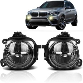 Fog Lights compatible with BMW 528i 535i 535d 550i Sedan/xDrive Sedan, ActiveHybrid 5 Sedan, 5 Series F10 F11 F07, 2014 2015 2016, 1 Pair (Clear Lens)