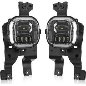 LED Fog Lights Compatible with 2008 2009 2010 2008-2010 Ford F250 F350 F450 Super Duty Truck, Bumper Driving Lamps Clear Lens Assembly Replacement DOT Approved (One Pair)