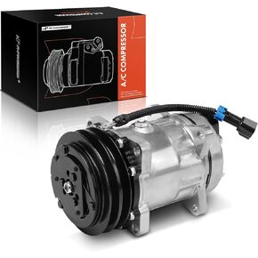 A-Premium Air Conditioner AC Compressor with Clutch Compatible with Freightliner Business Class M2, Classic XL, Condor, FB65, FC70, FC80, FL50, FL60, FL80, FLB, FLC112, FLD132, FLL086, FS65, M2 100