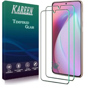 KAREEN [2-Pack] Screen Protector for Samsung Galaxy S21 Plus 5G 6.7-inch Tempered Glass, Support Fingerprint Reader, Anti Scratch, 9H Hardness, Bubble Free, Case Friendly