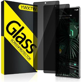 YWXTW [2 Pack for Google Pixel 6 Pro Privacy Screen Protector,9H Hardness Tempered Glass Screen Protector for Google Pixel 6 Pro 6.7",Anti-Scratch Case Friendly Easy Install Bubble Free