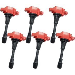 Performance Ignition Coil Pack Set of 6 Compatible With Infiniti EX35 FX35 G25 G35 JX35 M35 M35H Q50 Nissan 350Z Altima Maxima Murano Pathfinder Quest 2.5 3.5 V6 VQ25 VQ35 UF550