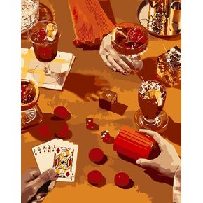 طلاء CNITUR بالأرقام للبالغين، طلاء أكريليك سهل بالأرقام للبالغين المبتدئين، طلاء يدوي بالأرقام لديكور الحائط المنزلي كهدية MT2961 in Kuwait