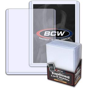 BCW 3x4 Topload Card Holder - Premium 20PT Thickness | 25 Pack | Quality Rigid PVC Protector for Standard Size Trading Cards | Card Holders for Sports Cards, MTG, Pokemon, and More