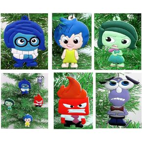 Inside Out Christmas Ornament 5 Piece Set Featuring Joy, Sadness, Anger and Friends (J99)
