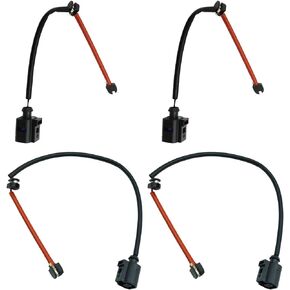 Brake Pad Wear Sensor Front & Rear Wheel | Compatible for Porsche Cayenne 2003 2004 2005 2006 2007 2008 2009 2010 | Replacement # 95561236500 & 95561236530