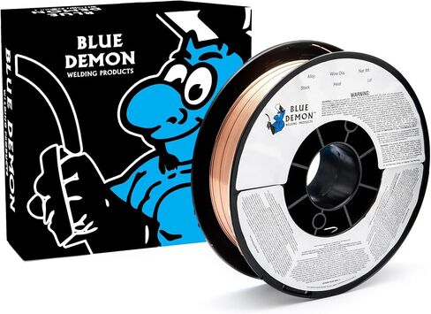 سلك لحام من الفولاذ الكربوني Blue Demon ER70S6 X .023 X 10 LB MIG/GMAW، في جميع المواضع، تناثر منخفض، مُصمم لتوفير لحامات عالية الجودة خالية من المسامية والأشعة السينية in Kuwait