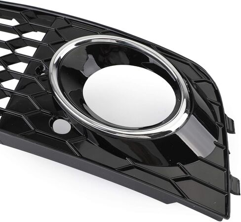 Topteng Fog Lights Grille Cover Grill Honeycomb 8KD807682, 8KD807681 for Audi A4 B8 RS4 2009 2010 2011 2012 Standard Version Only, Black in Saudi Arabia