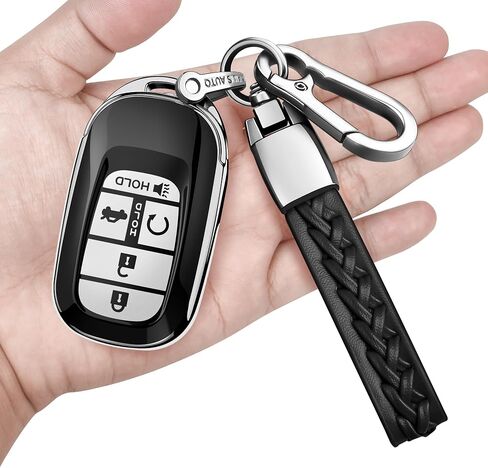 Autophone for Honda Key Fob Cover with Keychain Soft TPU 360 Degree Protection Key Shell Case for 2022 2023 2024 Accord Civic HR-V CR-V Pilot Sport SI EX EX-L Touring Smart Key (Blue) in Saudi Arabia