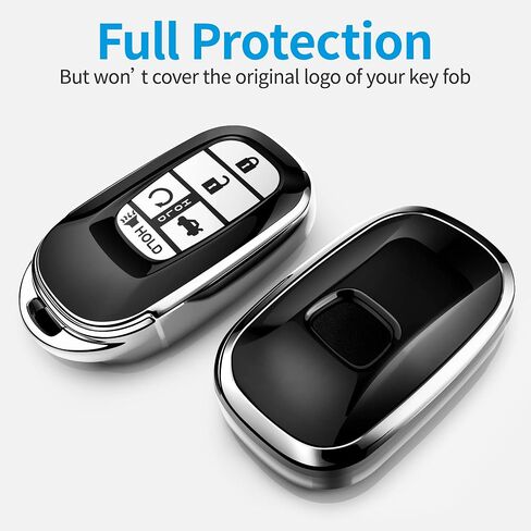 Autophone for Honda Key Fob Cover with Keychain Soft TPU 360 Degree Protection Key Shell Case for 2022 2023 2024 Accord Civic HR-V CR-V Pilot Sport SI EX EX-L Touring Smart Key (Blue) in Saudi Arabia