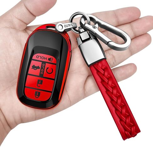 Autophone for Honda Key Fob Cover with Keychain Soft TPU 360 Degree Protection Key Shell Case for 2022 2023 2024 Accord Civic HR-V CR-V Pilot Sport SI EX EX-L Touring Smart Key (Blue) in Saudi Arabia
