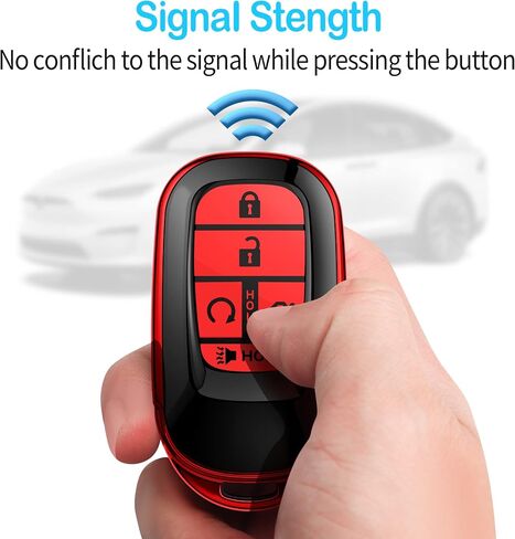 Autophone for Honda Key Fob Cover with Keychain Soft TPU 360 Degree Protection Key Shell Case for 2022 2023 2024 Accord Civic HR-V CR-V Pilot Sport SI EX EX-L Touring Smart Key (Blue) in Saudi Arabia