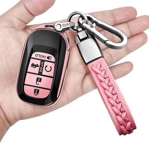 Autophone for Honda Key Fob Cover with Keychain Soft TPU 360 Degree Protection Key Shell Case for 2022 2023 2024 Accord Civic HR-V CR-V Pilot Sport SI EX EX-L Touring Smart Key (Blue) in Saudi Arabia