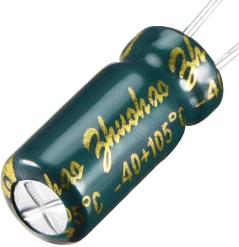 uxcell Aluminum Radial Electrolytic Capacitor Low ESR 47uF 25V 105 Celsius 3000H Life 5x11mm High Ripple Current Low Impedance 20pcs Green in Saudi Arabia