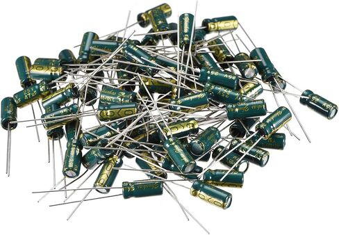 uxcell Aluminum Radial Electrolytic Capacitor Low ESR 47uF 25V 105 Celsius 3000H Life 5x11mm High Ripple Current Low Impedance 20pcs Green in Saudi Arabia