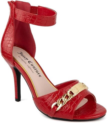 Juicy Couture Women's High Heel Open Toe Pumps with Chic Ankle Strap - Elegant Dress Shoes in Saudi Arabia