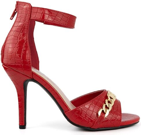 Juicy Couture Women's High Heel Open Toe Pumps with Chic Ankle Strap - Elegant Dress Shoes in Saudi Arabia