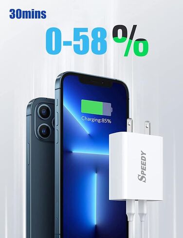 [2pack/20w] كتلة شاحن iPhone 15/14، منفذ USB C مزدوج وشاحن USB-a، صندوق نوع Pd سريع جديد للشحن السريع Usbc محول طاقة Cargardor Cube لهاتف iPhone 15 14 13 Pro Max 12 11 Se 8 Plus، Samsung in Kuwait