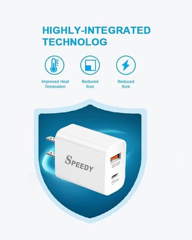 [2pack/20w] كتلة شاحن iPhone 15/14، منفذ USB C مزدوج وشاحن USB-a، صندوق نوع Pd سريع جديد للشحن السريع Usbc محول طاقة Cargardor Cube لهاتف iPhone 15 14 13 Pro Max 12 11 Se 8 Plus، Samsung in Kuwait