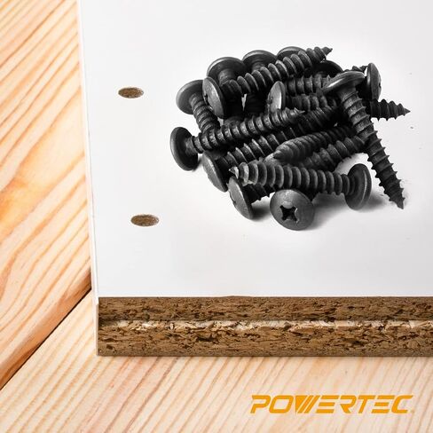 POWERTEC QWS1005#8 x 3/4" Wood Screw Set, Phillips Flat Head Deep Thread Screws - 100 Pack in Saudi Arabia