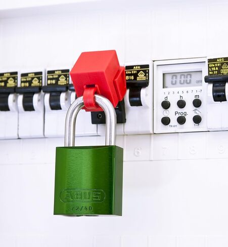 ABUS Green 72/40 قفل تاجوت مع قفل 1 بوصة، 12 حزمة، مفاتيح على حد سواء، 12 قفلًا مع 24 مفتاحًا in Saudi Arabia