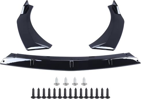3PCS Glossy Black PP Front Bumper Lip for 2021 2022 2023 Hyundai Elantra,Front Bumper Body Kit Spoiler Chin Spoiler Front Bumper Lip in Saudi Arabia