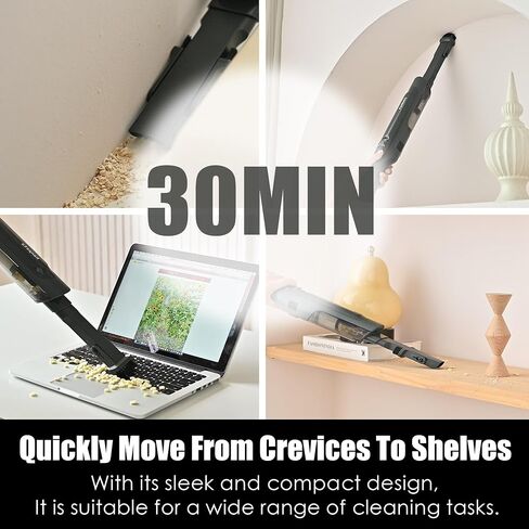 Handheld Vacuum Cordless, Lightweight 1.4lb with Powerful Suction, Charging Dock, Single Touch Empty and Detachable Dust Cup, Portable Mini Car Vac for Home Pet Car, Steel Gray in Saudi Arabia