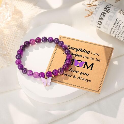 UNGENT THEM Purple Butterfly Bracelets Inspirational Christian Religious Easter Gifts for Women Girls Friends in Saudi Arabia