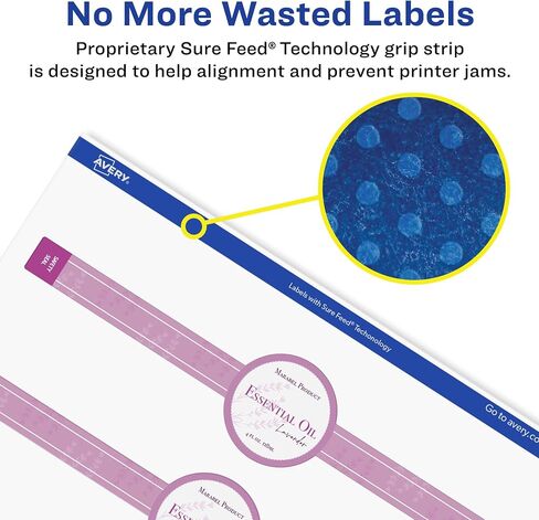 Avery Durable Waterproof Cigar Labels with Sure Feed, 1.5" x 7.75", 50 Oil and Tear-Resistant Waterproof Labels, Print-to-The-Edge, Laser/Pigment-Based Inkjet Printable Labels in Saudi Arabia