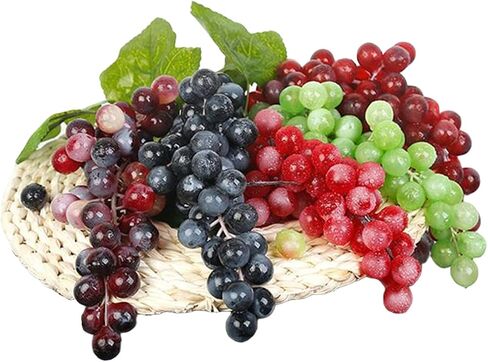5 عناقيد من العنب الاصطناعي، محاكاة واقعية مجموعات عنب مطاطية نابضة بالحياة، حزم عنب زائفة، عنب مزخرف، حلي معلقة، دعامة للتصوير الفوتوغرافي، زينة للطعام، ديكور مركزي للمطبخ in Saudi Arabia