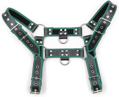 Adjustable Leather Body Chest Half Harness for MenPunk Style Belt with Buckle Closure - Durable and Stylish Design in Saudi Arabia