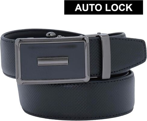 Men's Auto Lock Leather Belt in Saudi Arabia