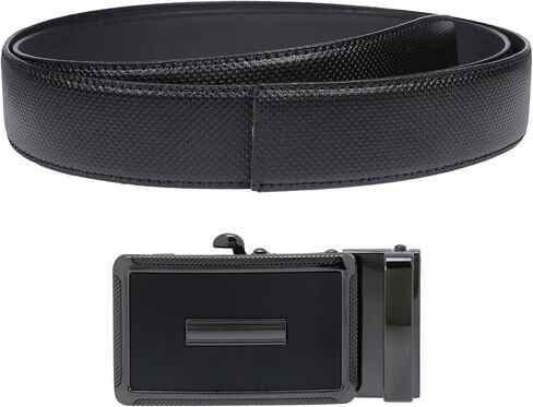 Men's Auto Lock Leather Belt in Saudi Arabia