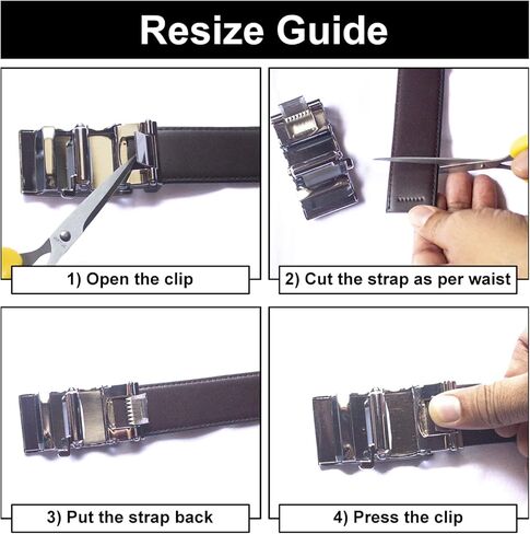 Men's Auto Lock Leather Belt in Saudi Arabia