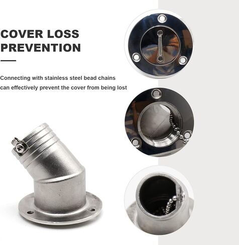 منفذ إعادة التزود بالوقود مقاس 1-1/2 بوصة مع مفتاح استبدال خزان وقود القارب برقبة القارب لخزانات وقود اليخوت، وخزانات وقود السفن، وخزانات وقود القافلة، ومنافذ الصرف الصحي in Kuwait